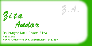 zita andor business card